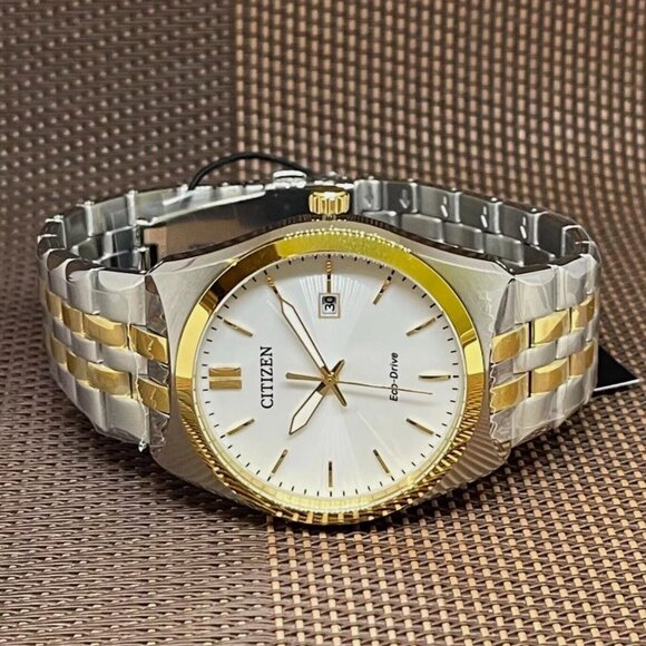 NEW Citizen Eco-Drive Corso Two-Tone Gold Men´s Watch